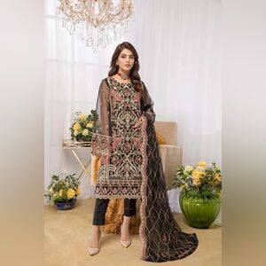 Adan's Libas Ethena Exclusive Pret | Black Bliss 
3 Piece Suit